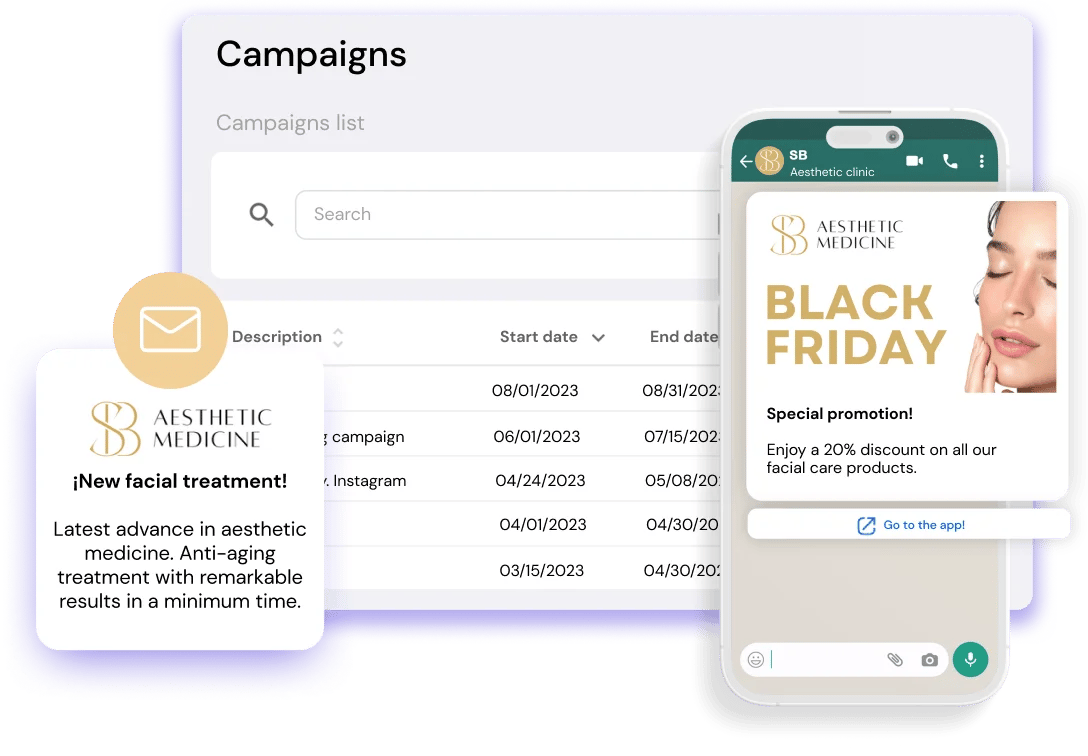 create exclusive campaigns with our marketing module