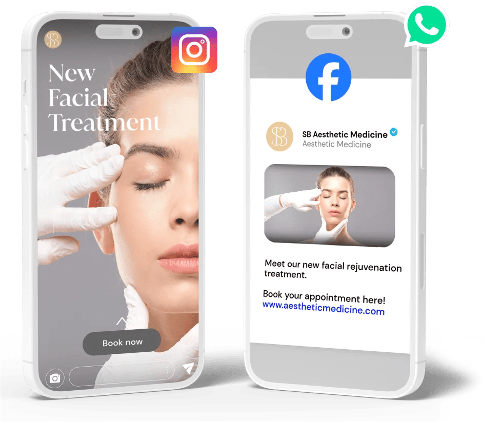 connect with your audience with the marketing module on flowww web