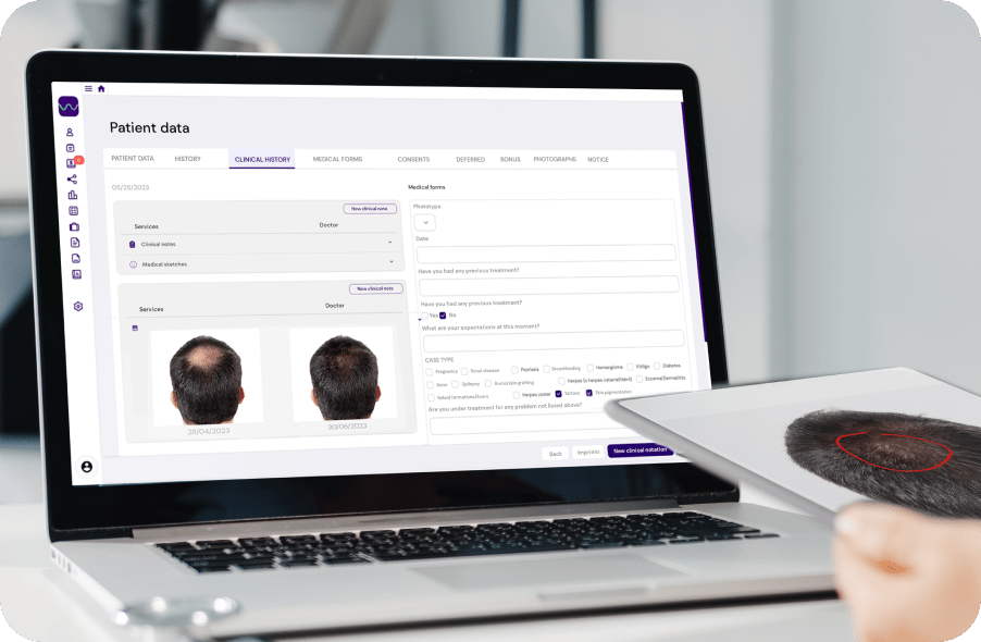 Patients medical history on one screen