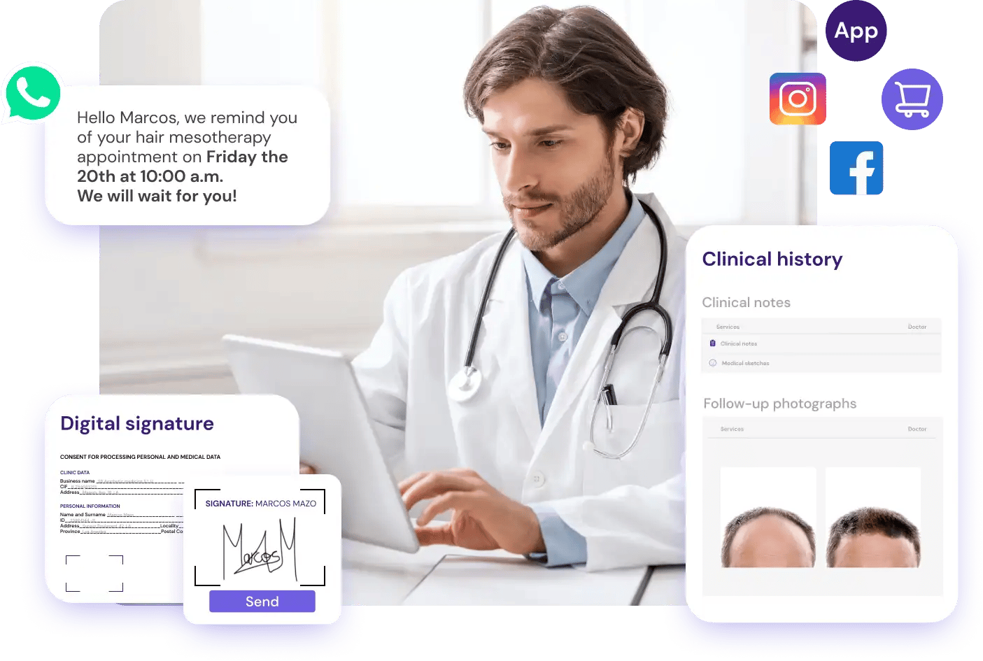 Software for hair medicine clinics