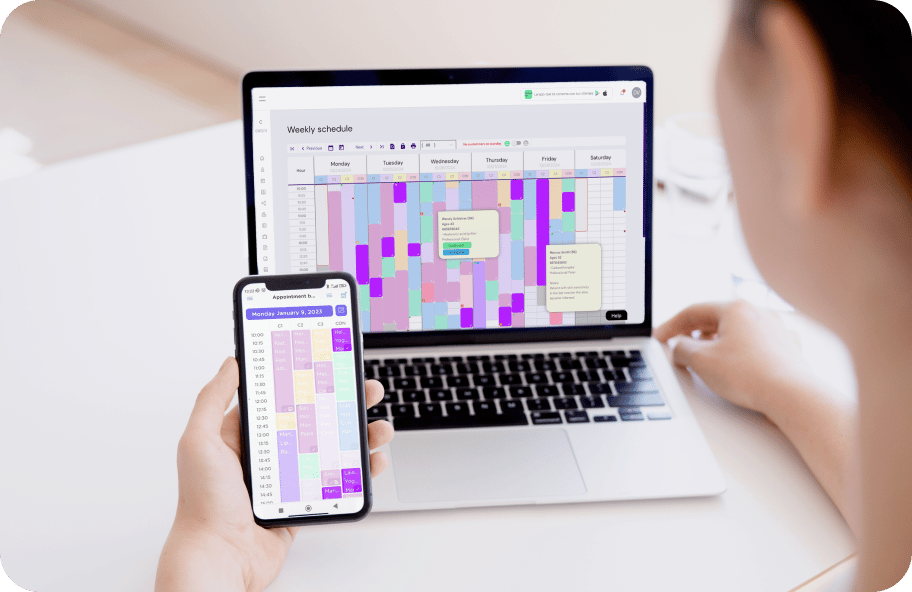 Smart agenda for beauty salons