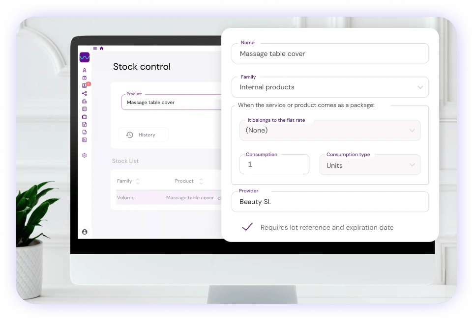 Internal stock control in your spa center